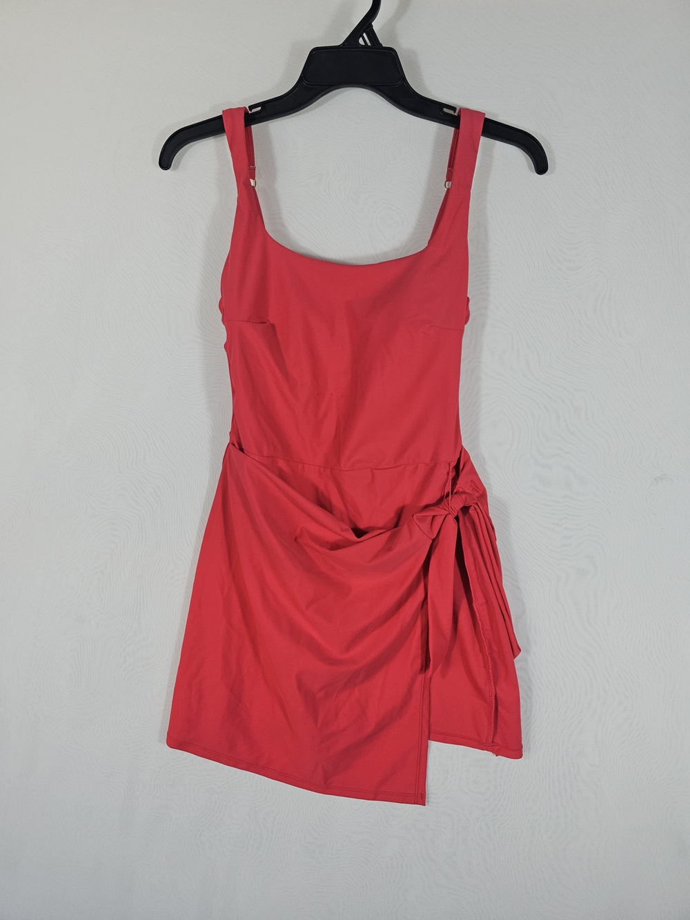 Time and Tru Red Wrap Swim Dress One Piece Swimsuit NWT XS (0-2)